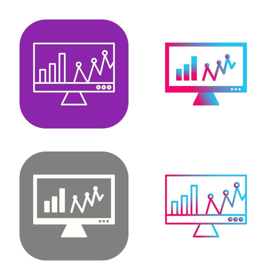ícone de vetor de estatísticas online