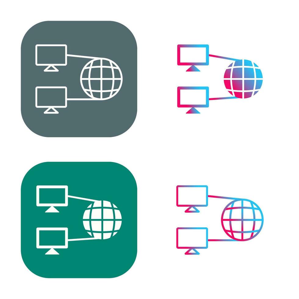 ícone de vetor de conectividade com a internet