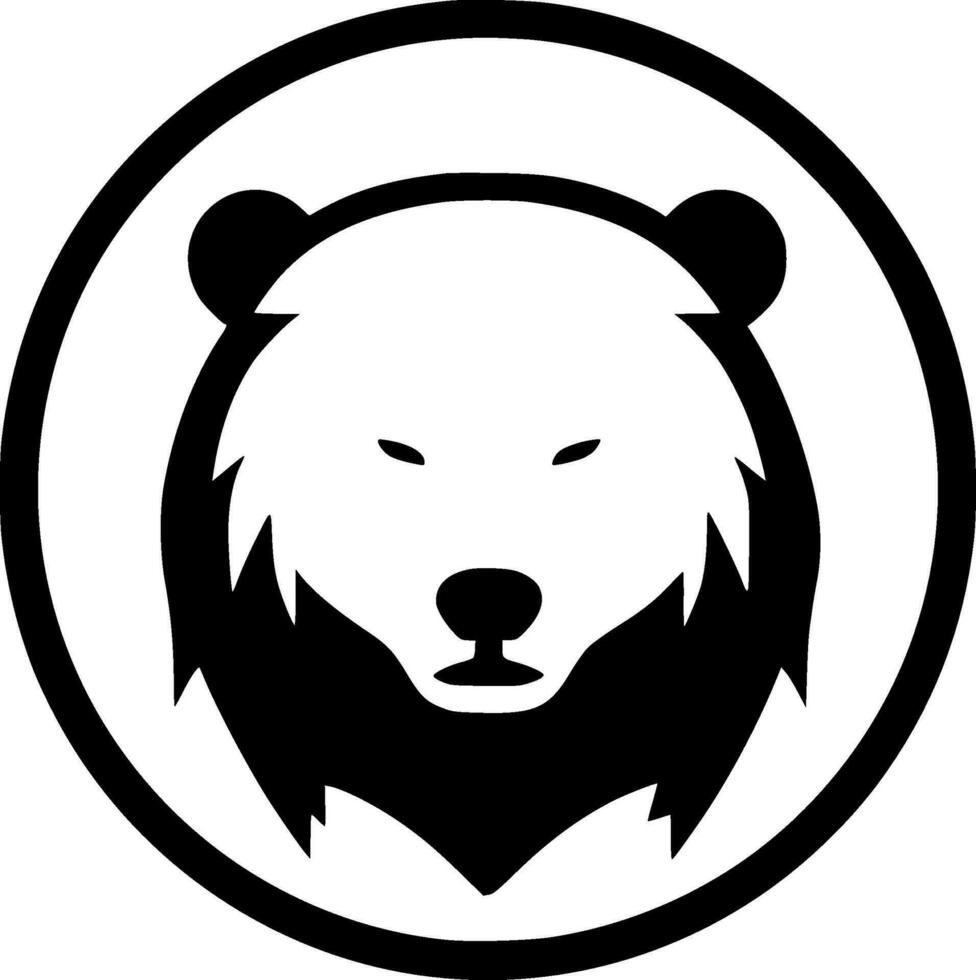 Urso - minimalista e plano logotipo - vetor ilustração