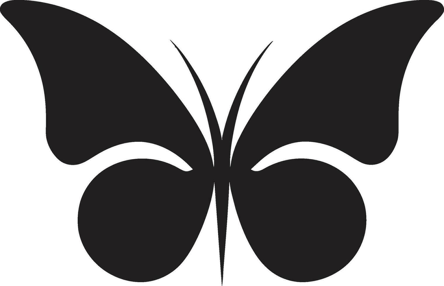 Preto borboleta ícone uma marca do liberdade artístico alado beleza noir borboleta Projeto vetor
