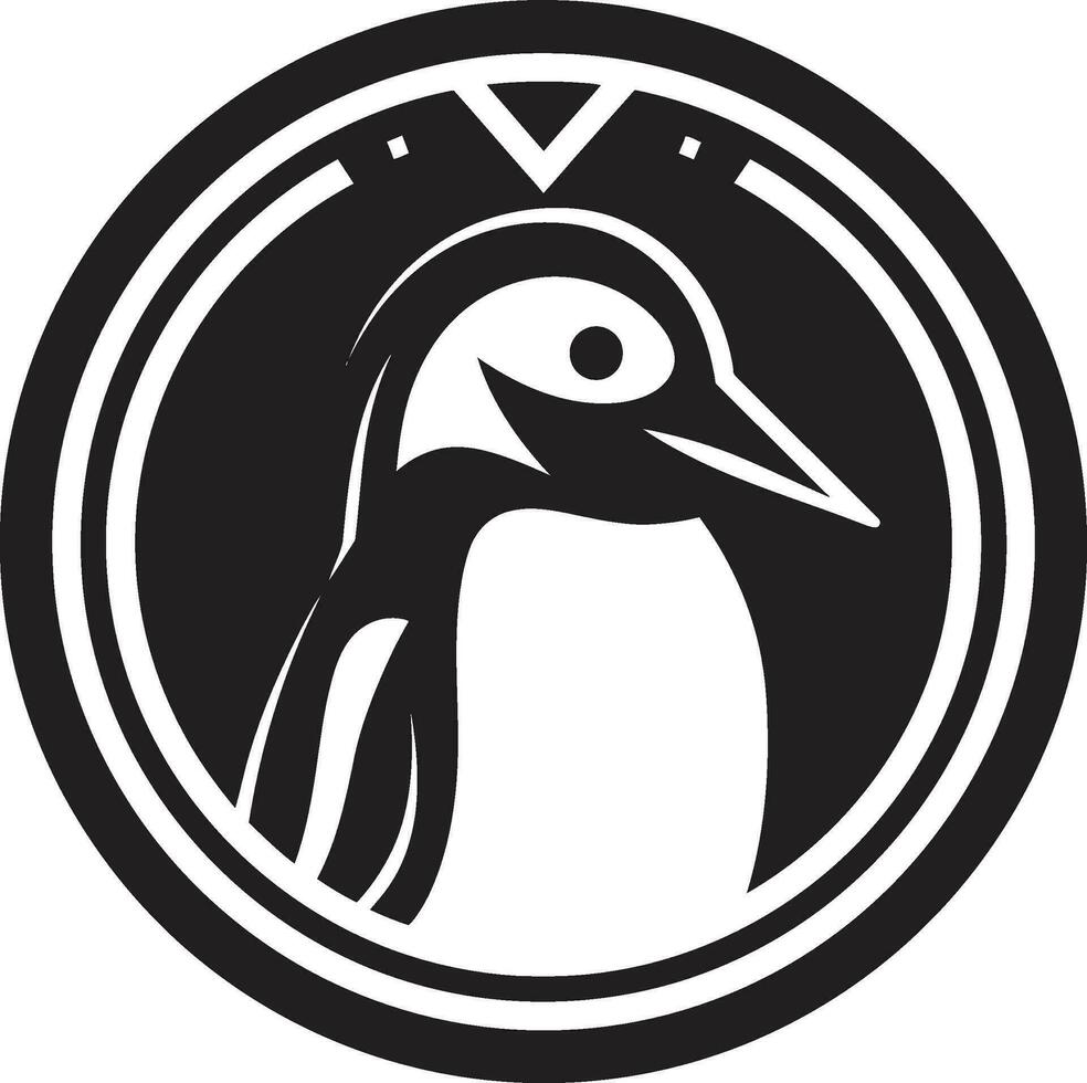 serenata do a pinguins Preto vetor pinguim logotipos gelado majestade majestoso antártico pinguim ícone dentro negros esplendor