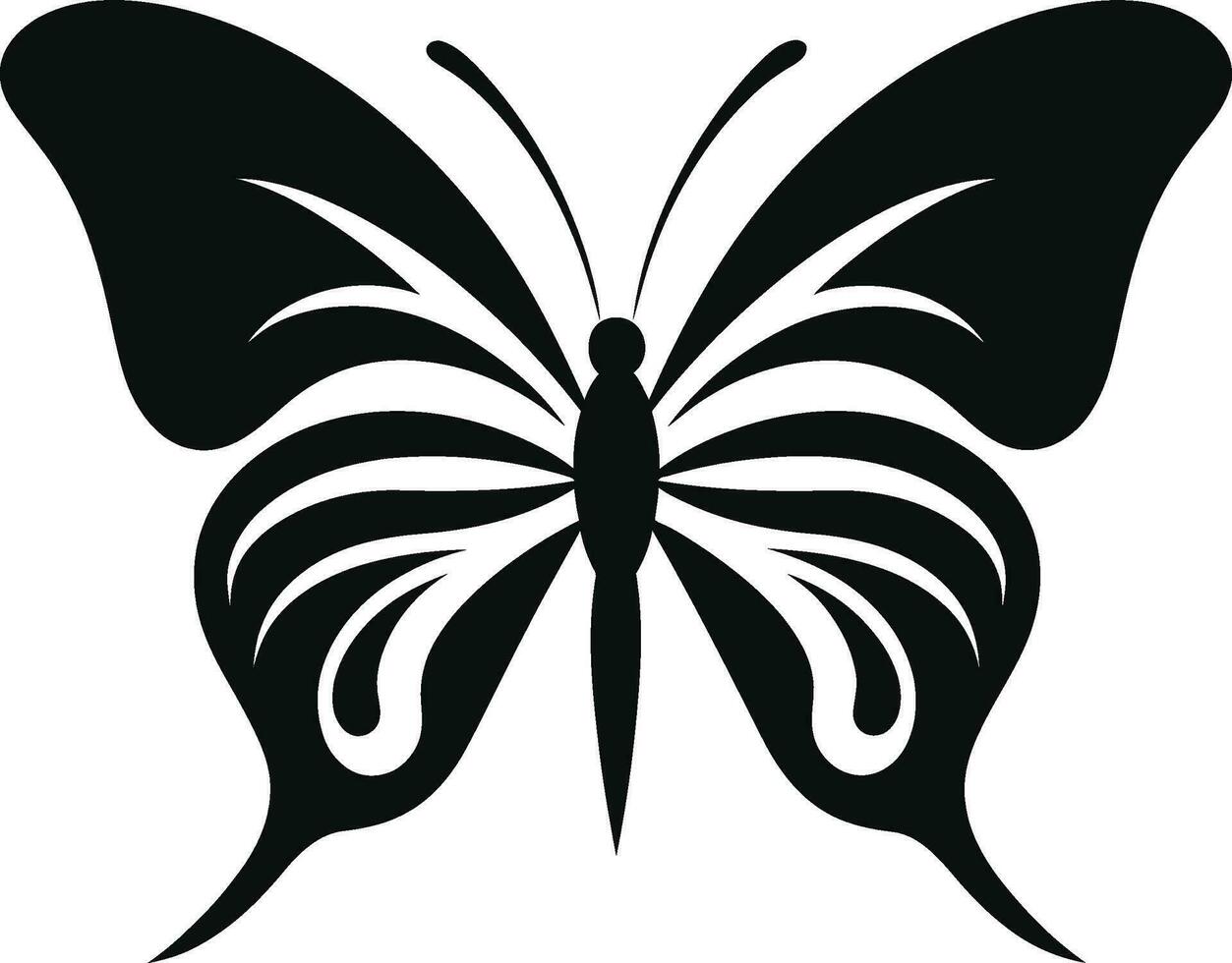 elegante Preto borboleta icônico vetor beleza intrincado borboleta logotipo meia noite elegância