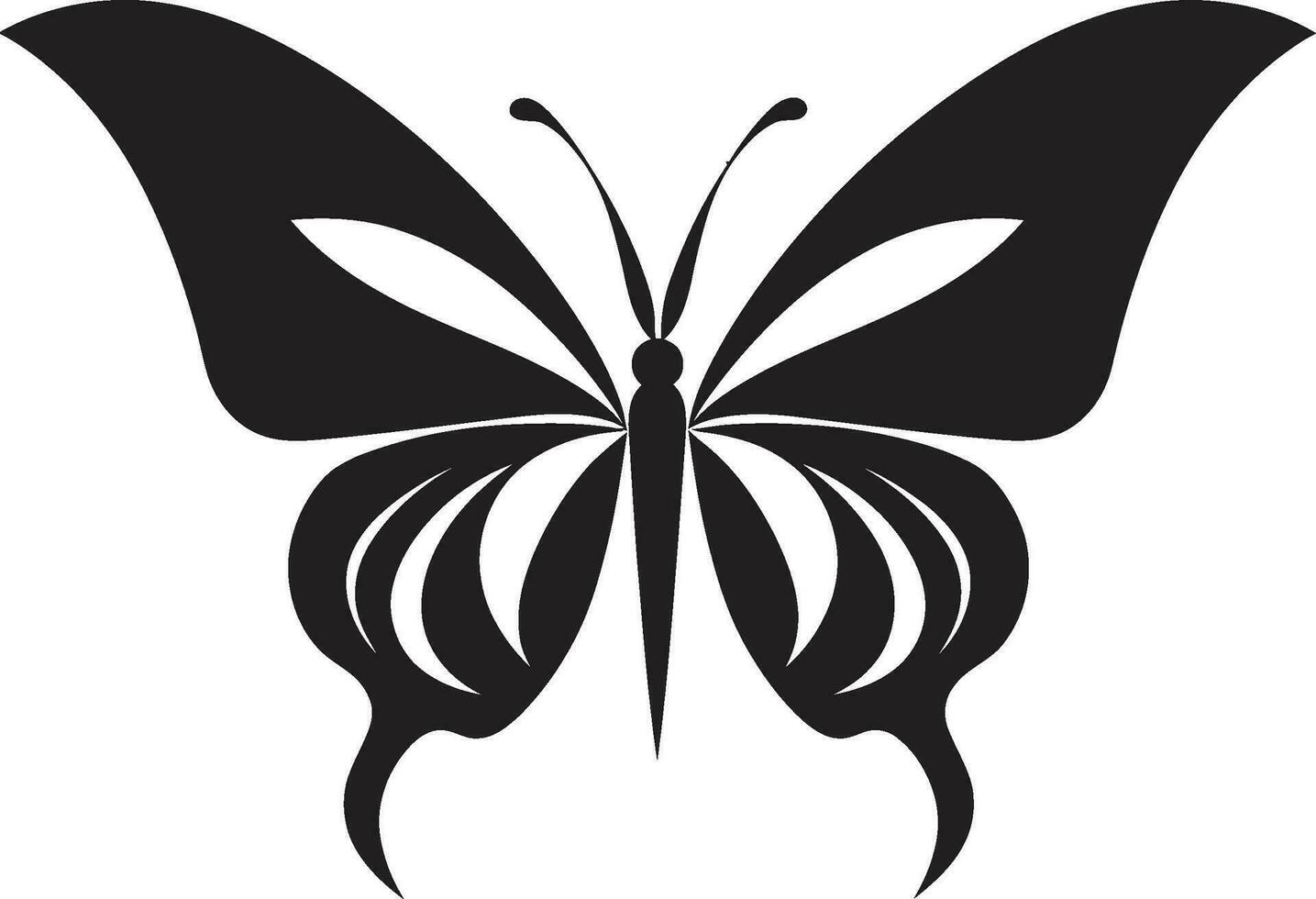 Preto borboleta dentro sombras uma Eterno Projeto intrincado beleza Preto vetor borboleta ícone