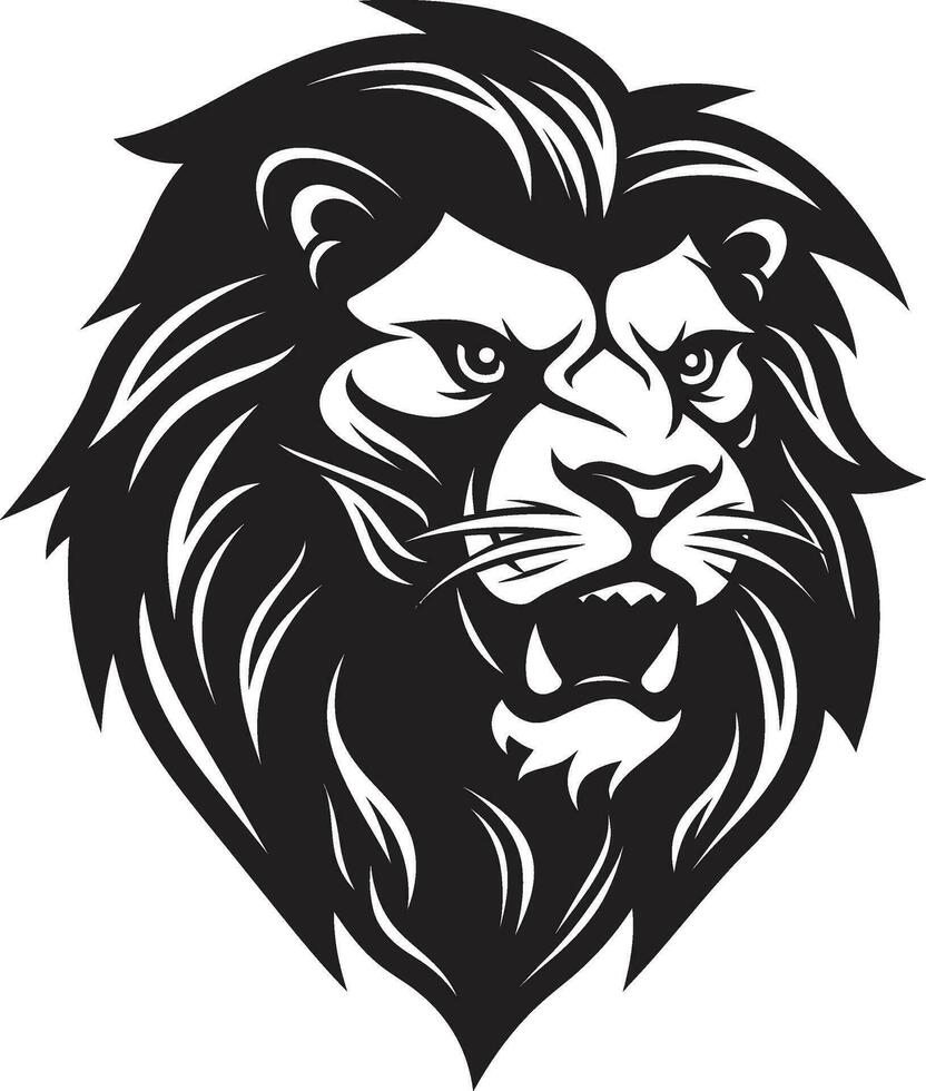 felino excelência majestoso Preto vetor leão logotipo rugindo graça a régio rugido do leão ícone