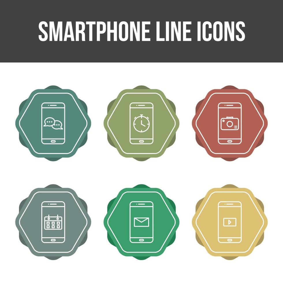 conjunto de ícones de vetor de aplicativos móveis