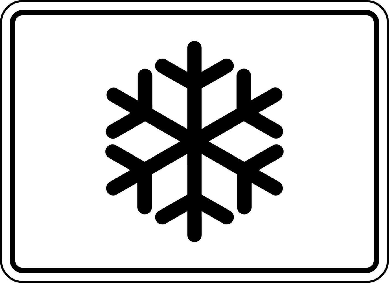 Atenção segurança rótulo congelando perigo ou Queimadura por frio símbolo vetor