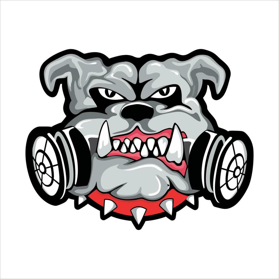 buldogue vetor para logotipo mascote