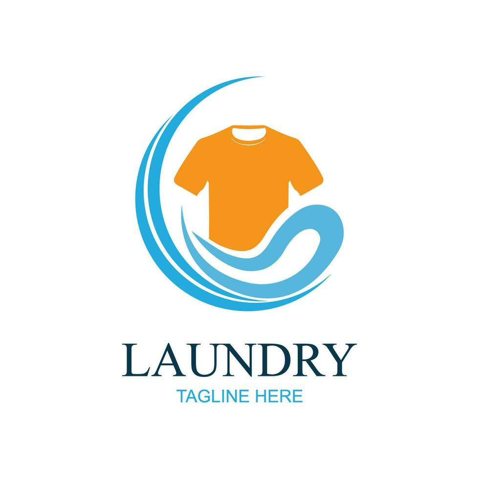 logotipo Projeto lavanderia ícone lavando máquina com bolhas para o negócio roupas lavar limpa moderno modelo vetor