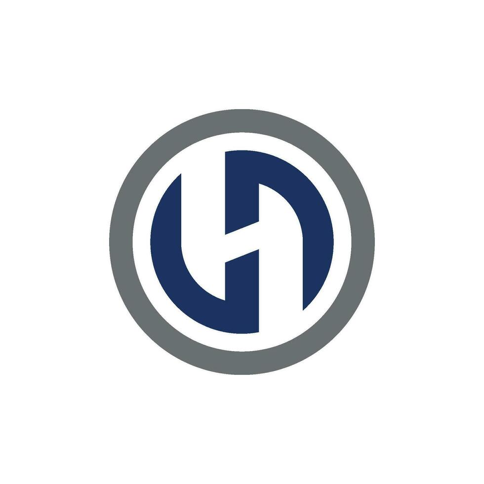 h logotipo hexágono ilustração ícone vetor