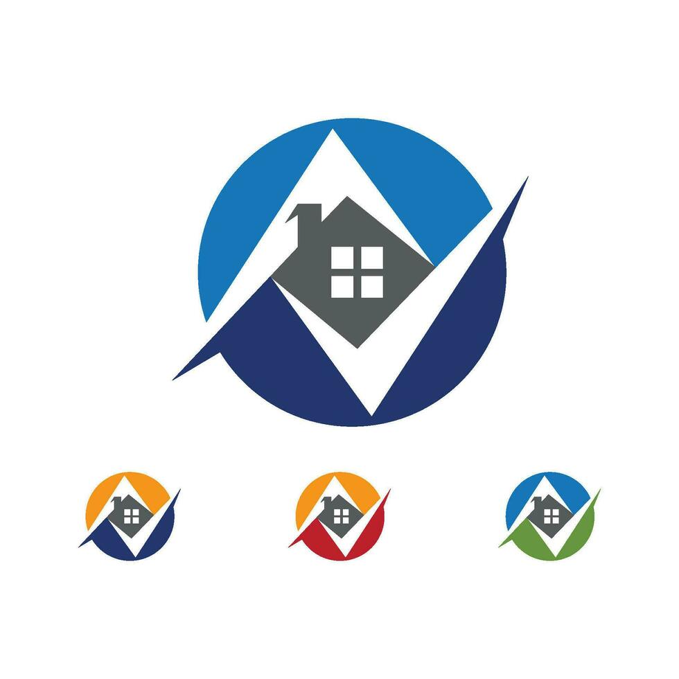 design de logotipo de propriedade e construção vetor