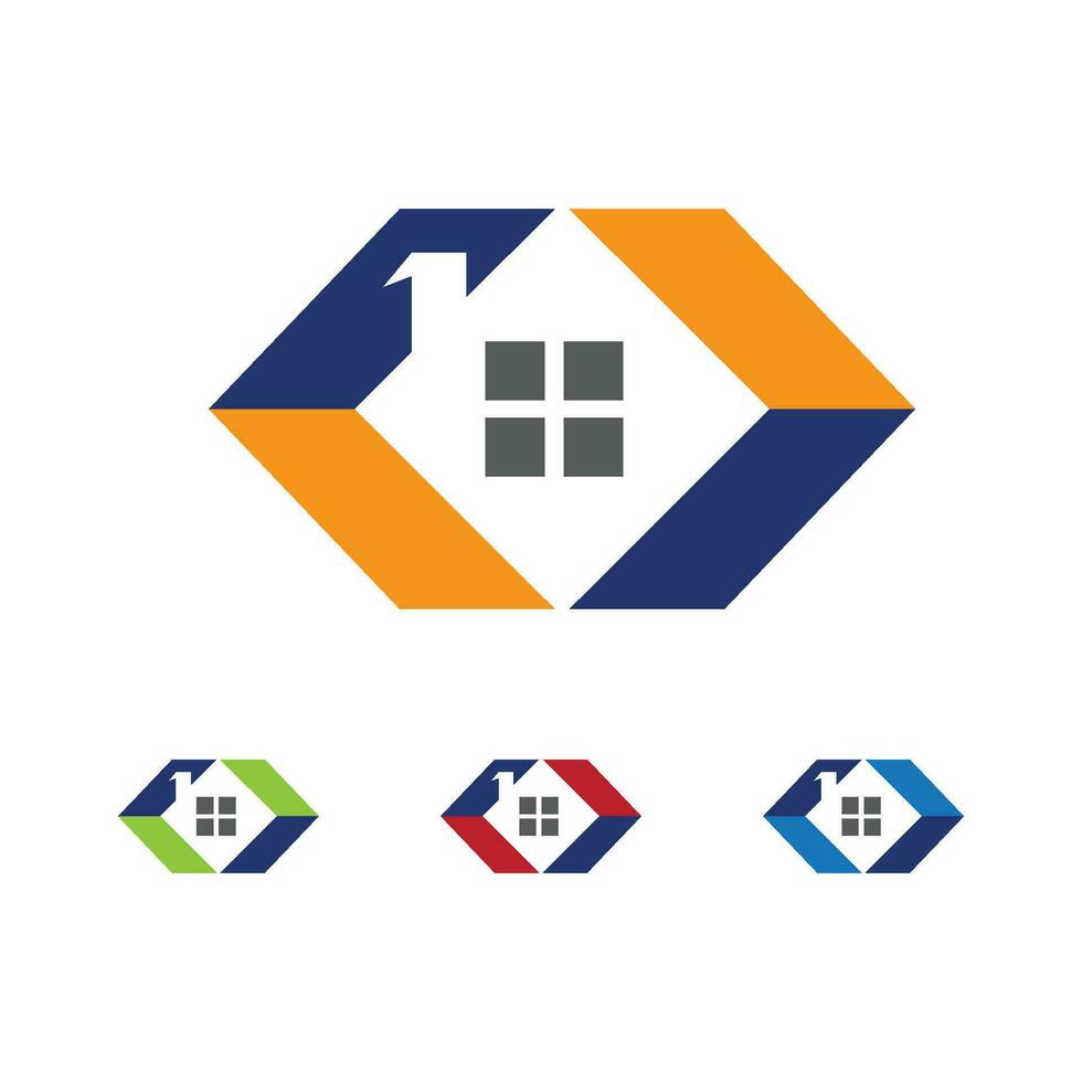 design de logotipo de propriedade e construção vetor