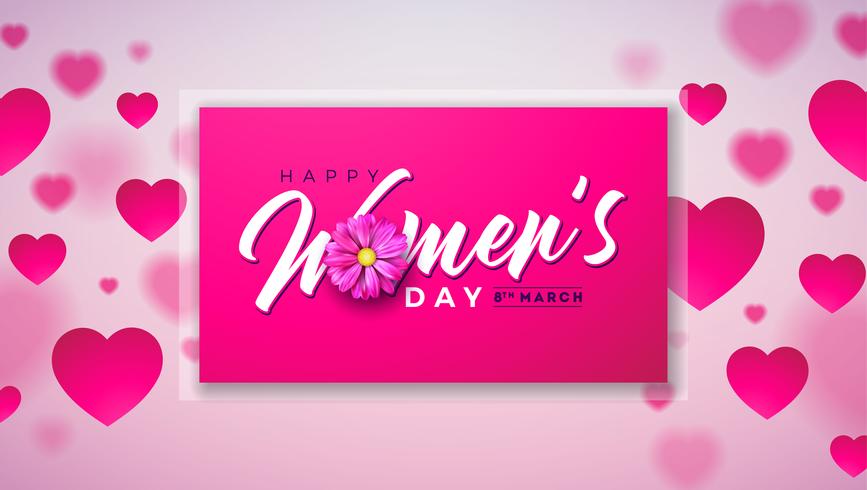 8 de março o dia da mulher feliz vetor