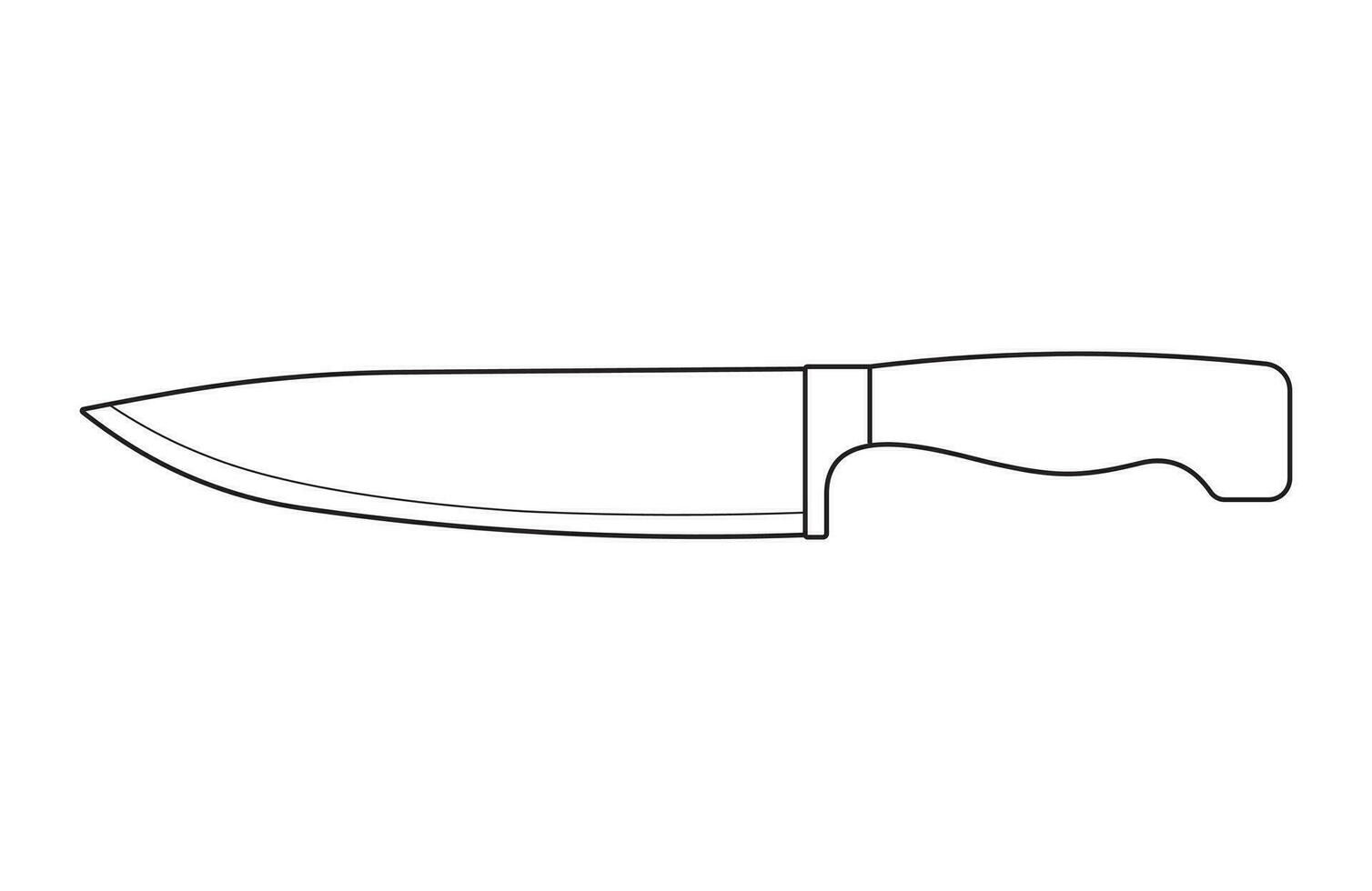 mão desenhado crianças desenhando desenho animado vetor ilustração chefe de cozinha faca isolado dentro rabisco estilo