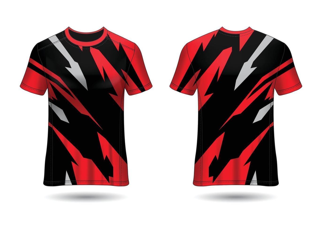 design de esporte de t-shirt. camisa de corrida. vista frontal e traseira uniforme. vetor