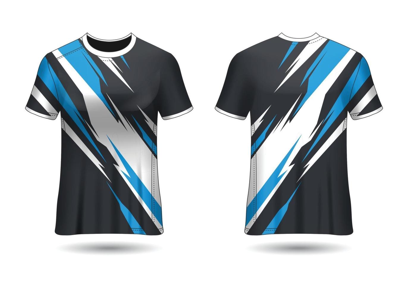 design de esporte de t-shirt. camisa de corrida. vista frontal e traseira uniforme. vetor