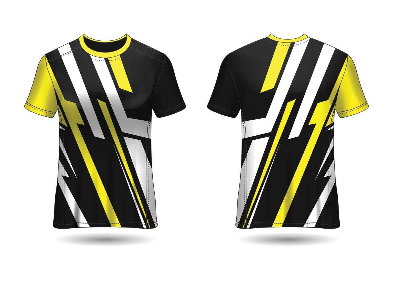 design de esporte de t-shirt. camisa de corrida. vista frontal e traseira uniforme. vetor