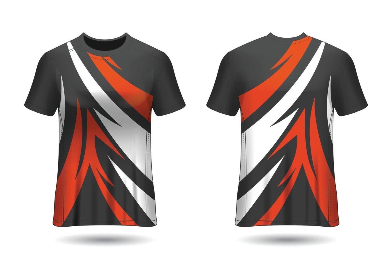 design de esporte de t-shirt. camisa de corrida. vista frontal e traseira uniforme. vetor