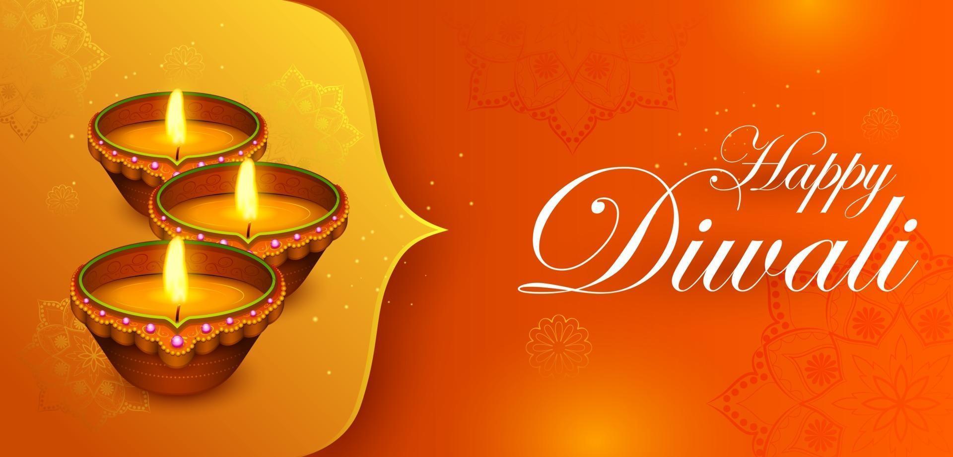 feliz feriado diwali fundo para o festival da luz da Índia vetor