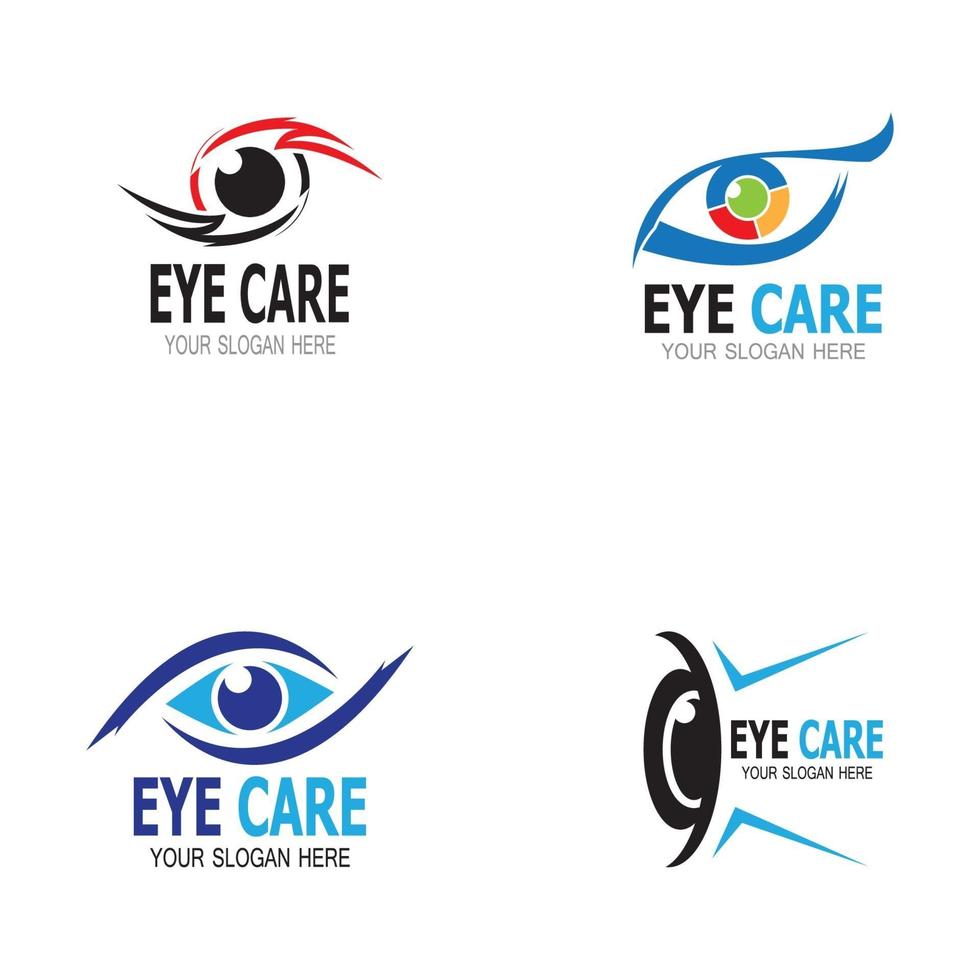 ícone e símbolo de saúde para cuidados com os olhos vetor