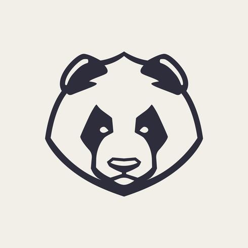Ícone de vetor de mascote de panda