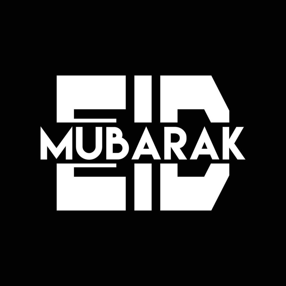 eid Mubarak tipografia vetor Projeto