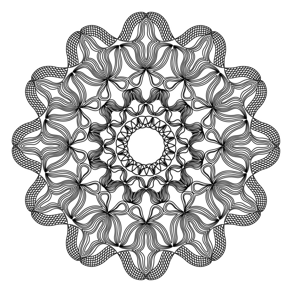 Mandala islâmica de meditação relaxamento padrão floral árabe vetor