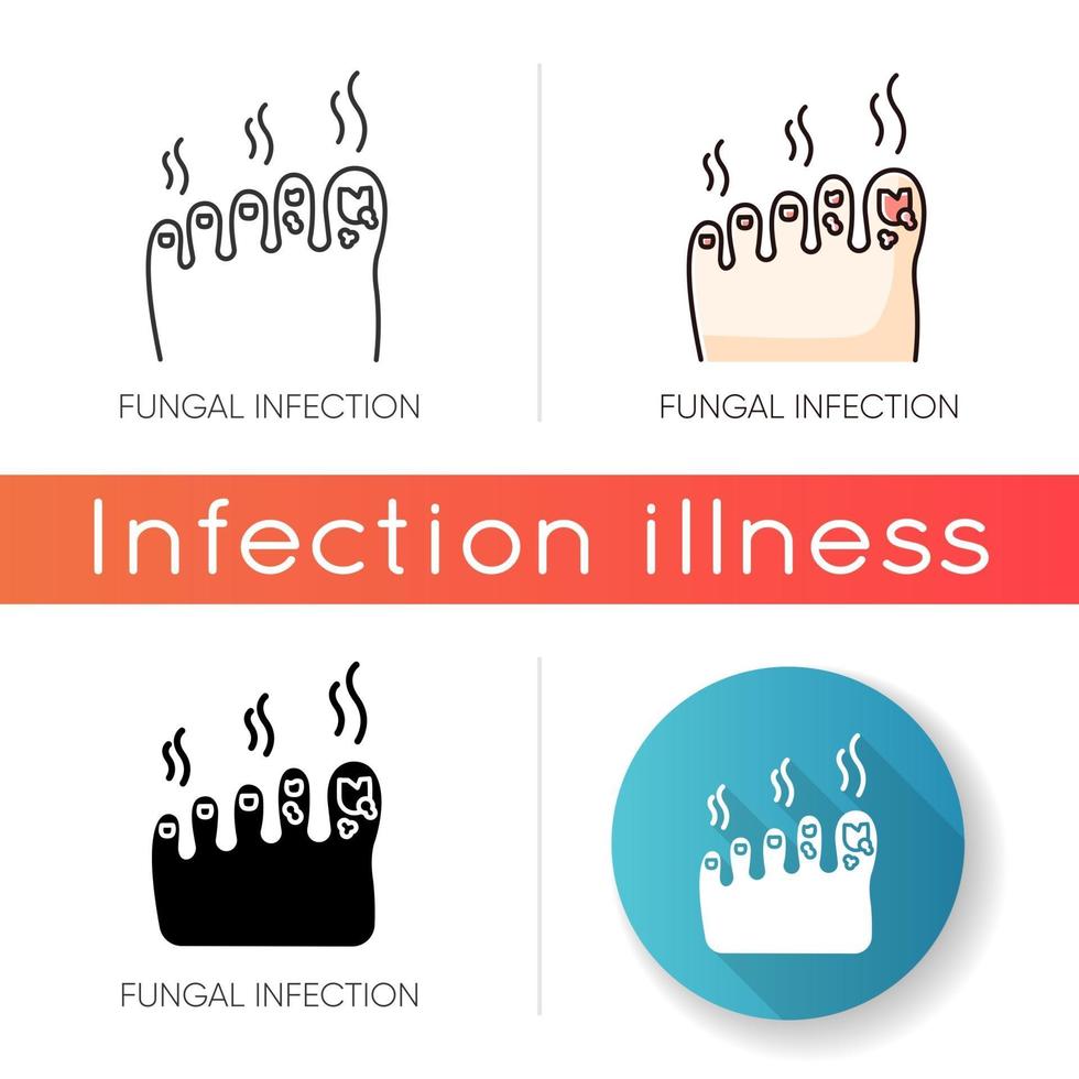 ícone de infecção fúngica vetor