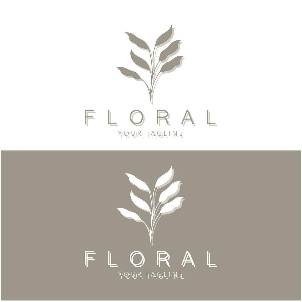 elegante floral e folha quadro. delicado botânico vetor ilustração para rótulos, spas, corporativo identidade, e Casamento convites