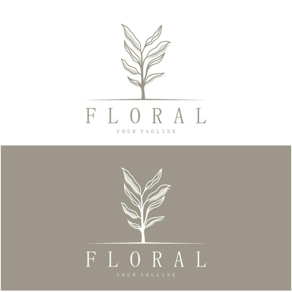 elegante floral e folha quadro. delicado botânico vetor ilustração para rótulos, spas, corporativo identidade, e Casamento convites