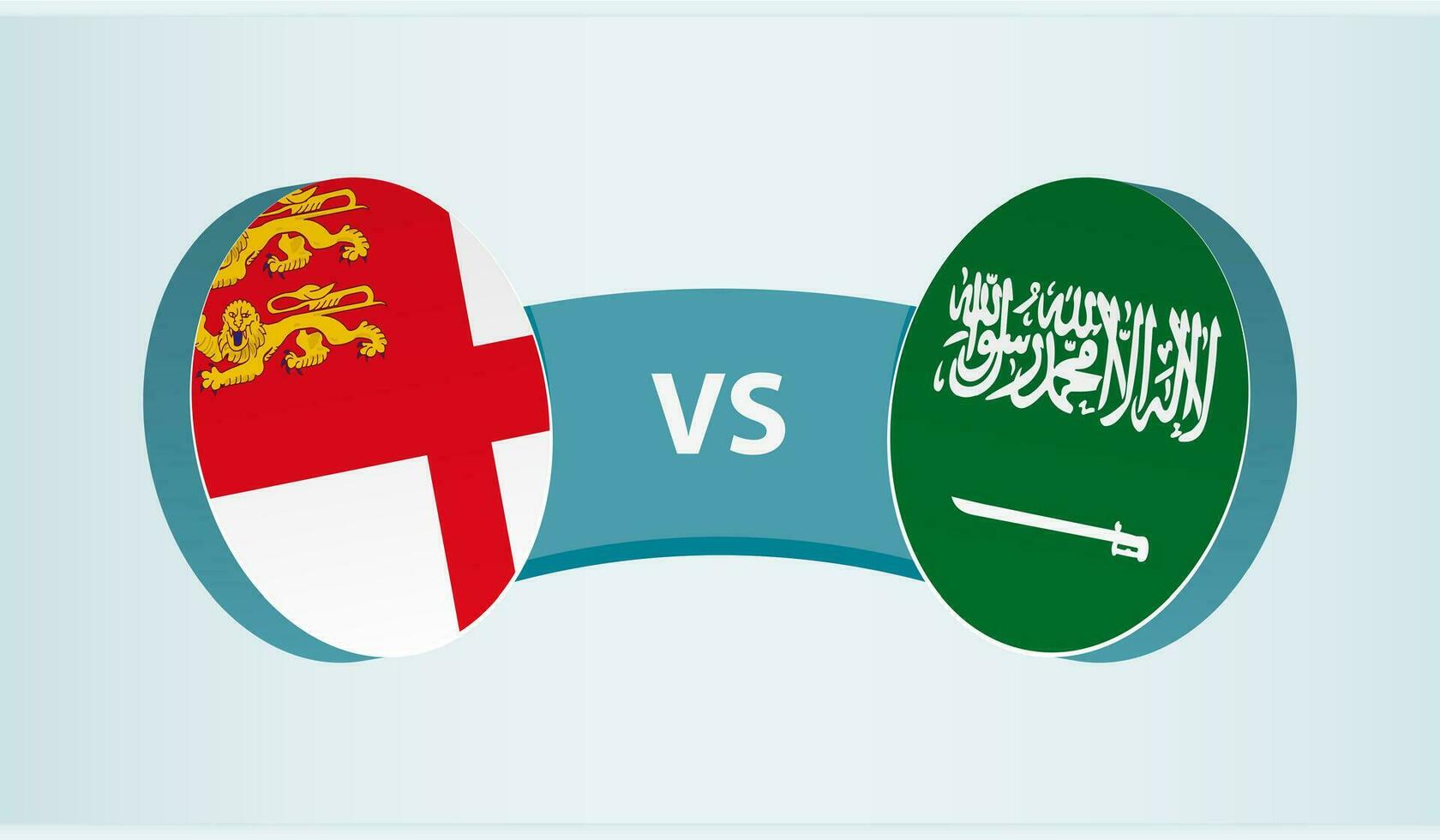 sarar versus saudita Arábia, equipe Esportes concorrência conceito. vetor