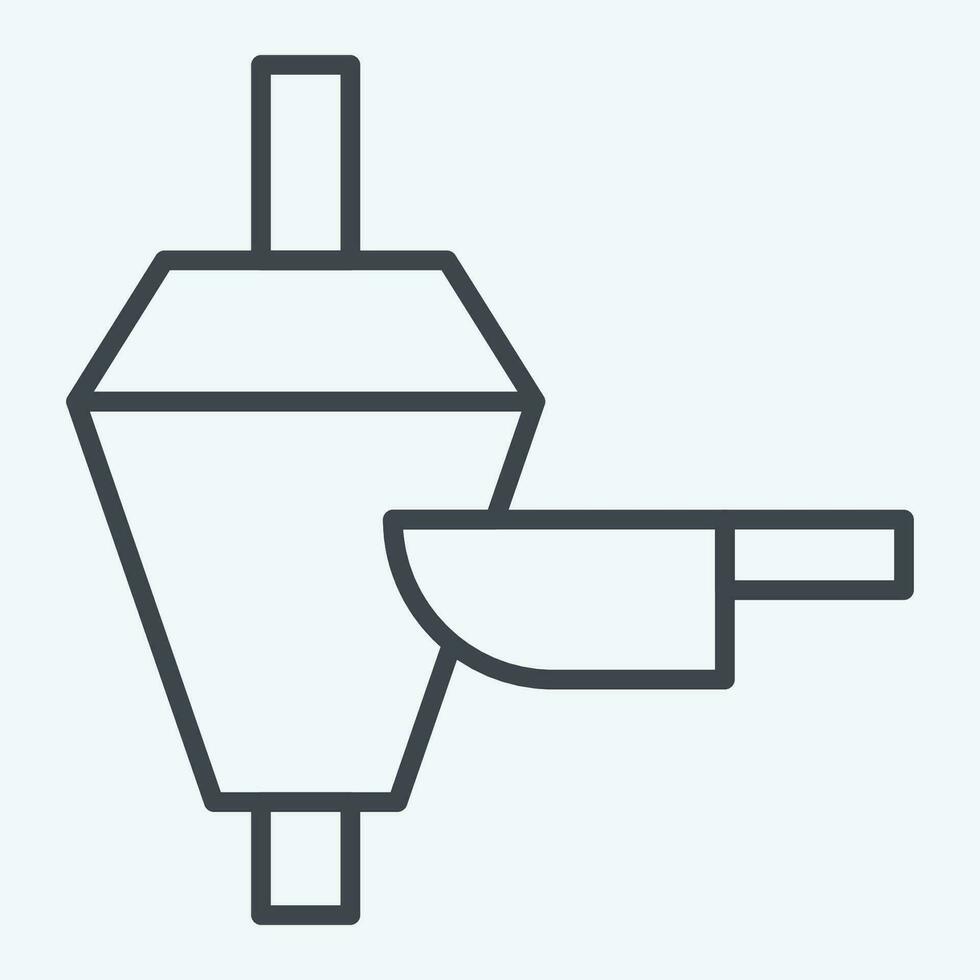 ícone doador Kebab. relacionado para Peru símbolo. linha estilo. simples Projeto editável. simples ilustração vetor