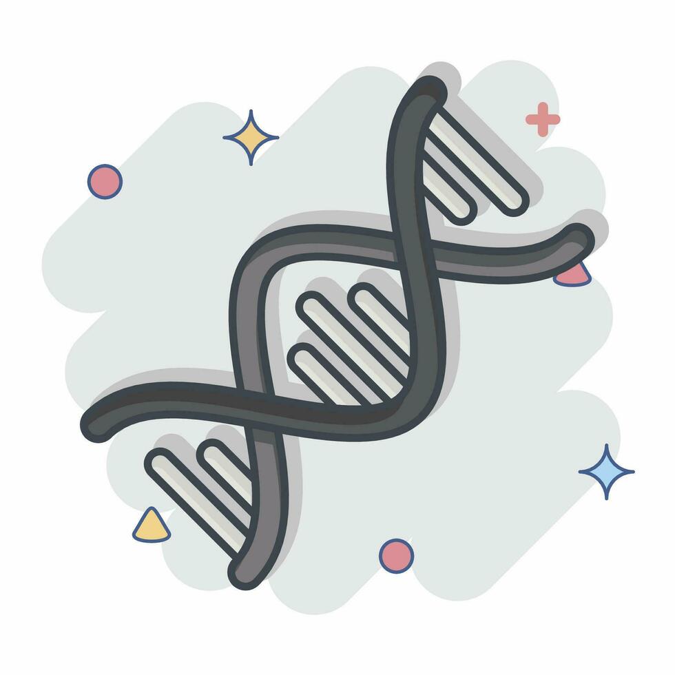 ícone dna. relacionado para mundo Câncer símbolo. quadrinho estilo. simples Projeto editável. simples ilustração vetor