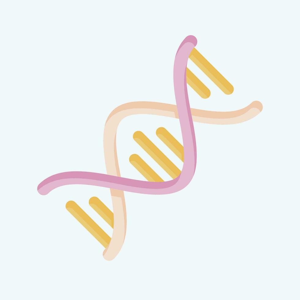 ícone dna. relacionado para mundo Câncer símbolo. plano estilo. simples Projeto editável. simples ilustração vetor