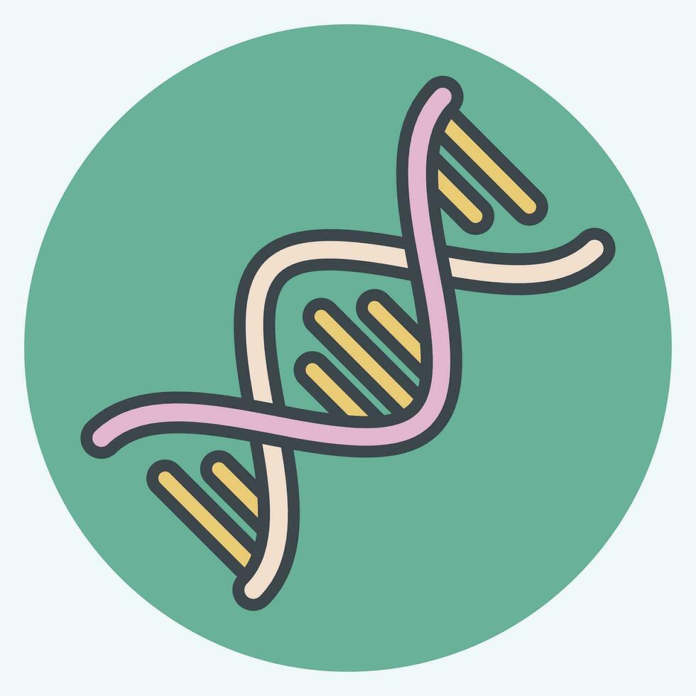 ícone dna. relacionado para mundo Câncer símbolo. cor companheiro estilo. simples Projeto editável. simples ilustração vetor