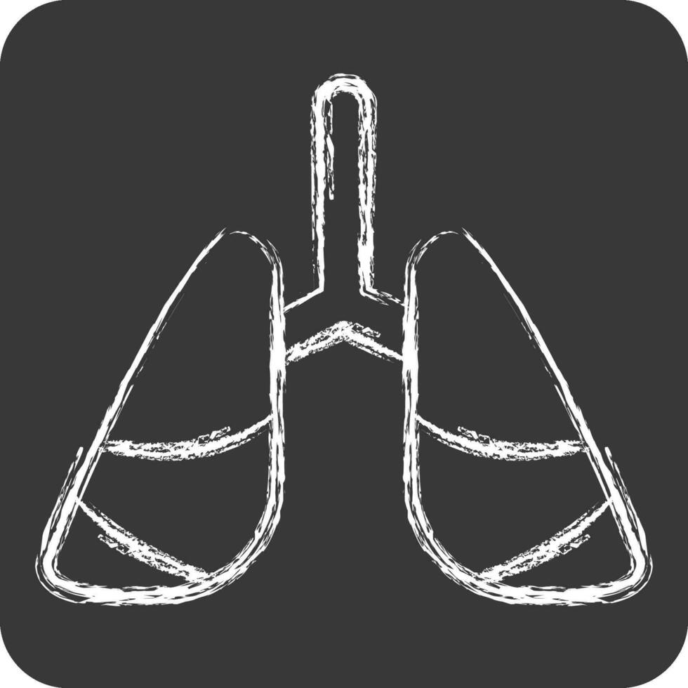 ícone pulmão Câncer. relacionado para mundo Câncer símbolo. giz estilo. simples Projeto editável. simples ilustração vetor
