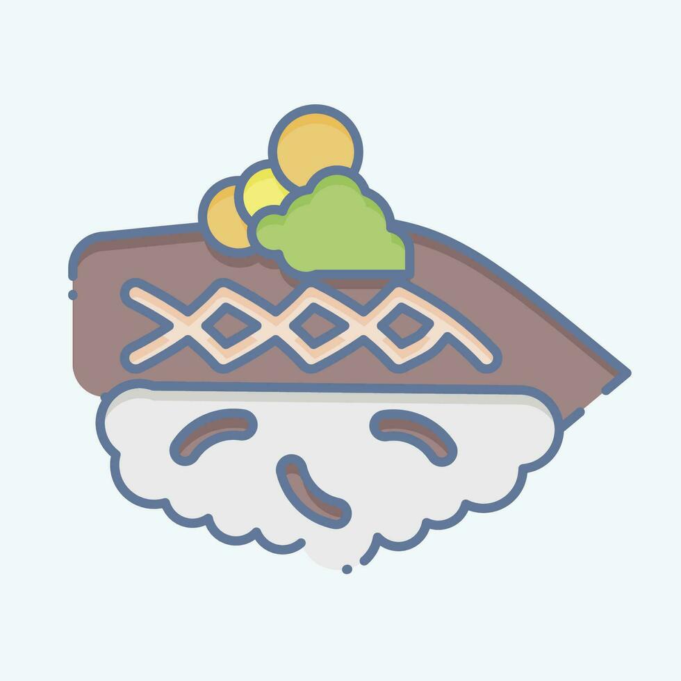 ícone kohada. relacionado para Sushi símbolo. rabisco estilo. simples Projeto editável. simples ilustração vetor