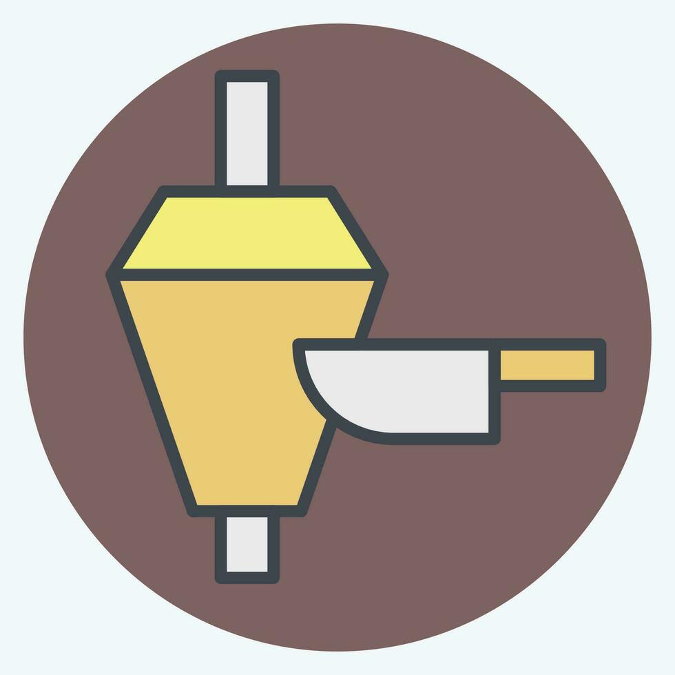 ícone doador Kebab. relacionado para Peru símbolo. cor companheiro estilo. simples Projeto editável. simples ilustração vetor