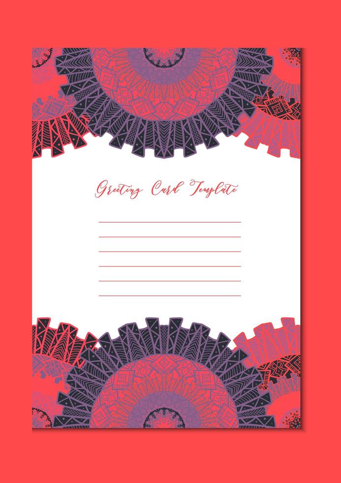 mandala oriental template card vetor