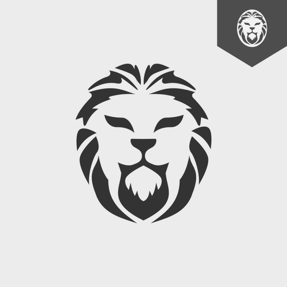 vetor leão mascote logotipo Projeto modelo.