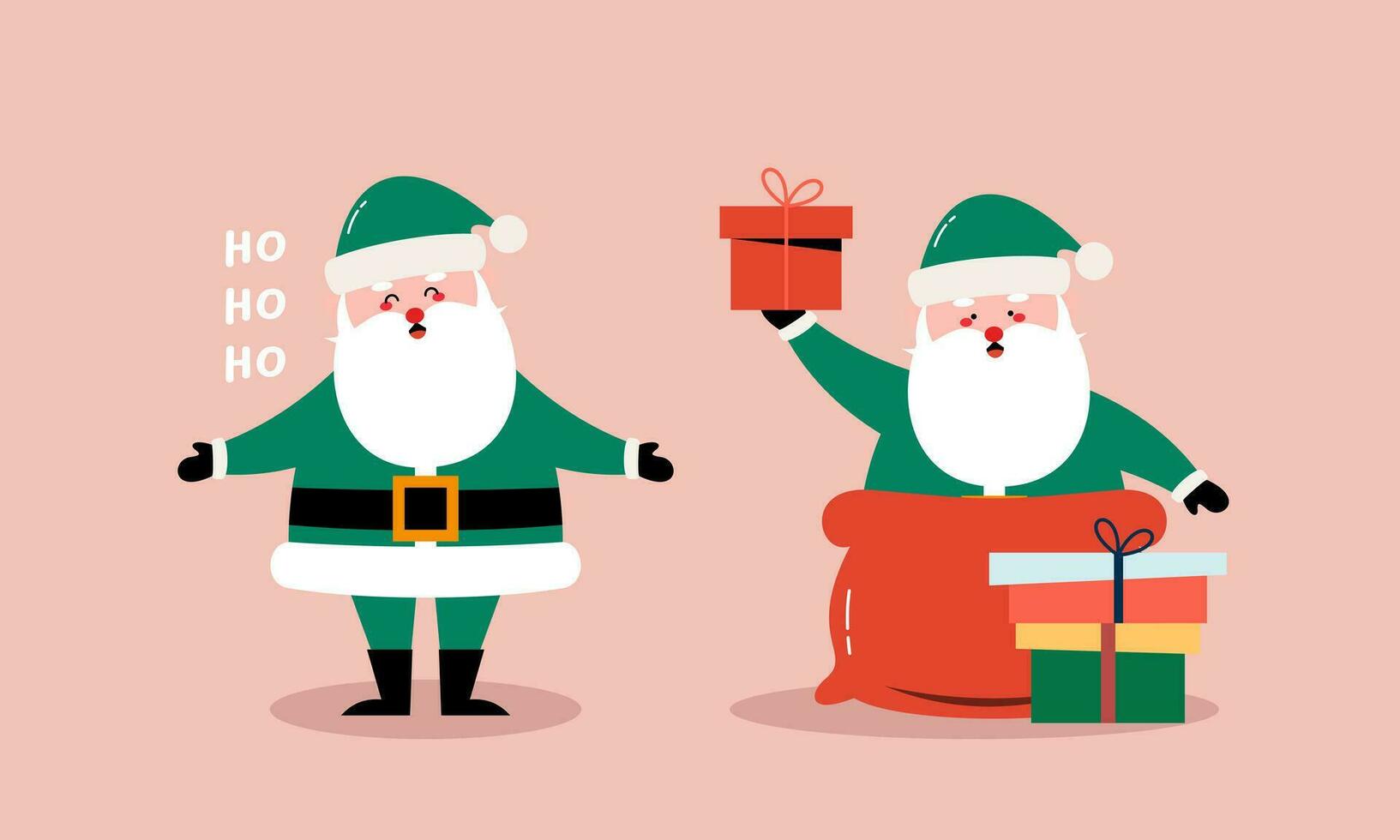 mão desenhado coleção do santa claus para Natal feriado personagem ilustração vetor