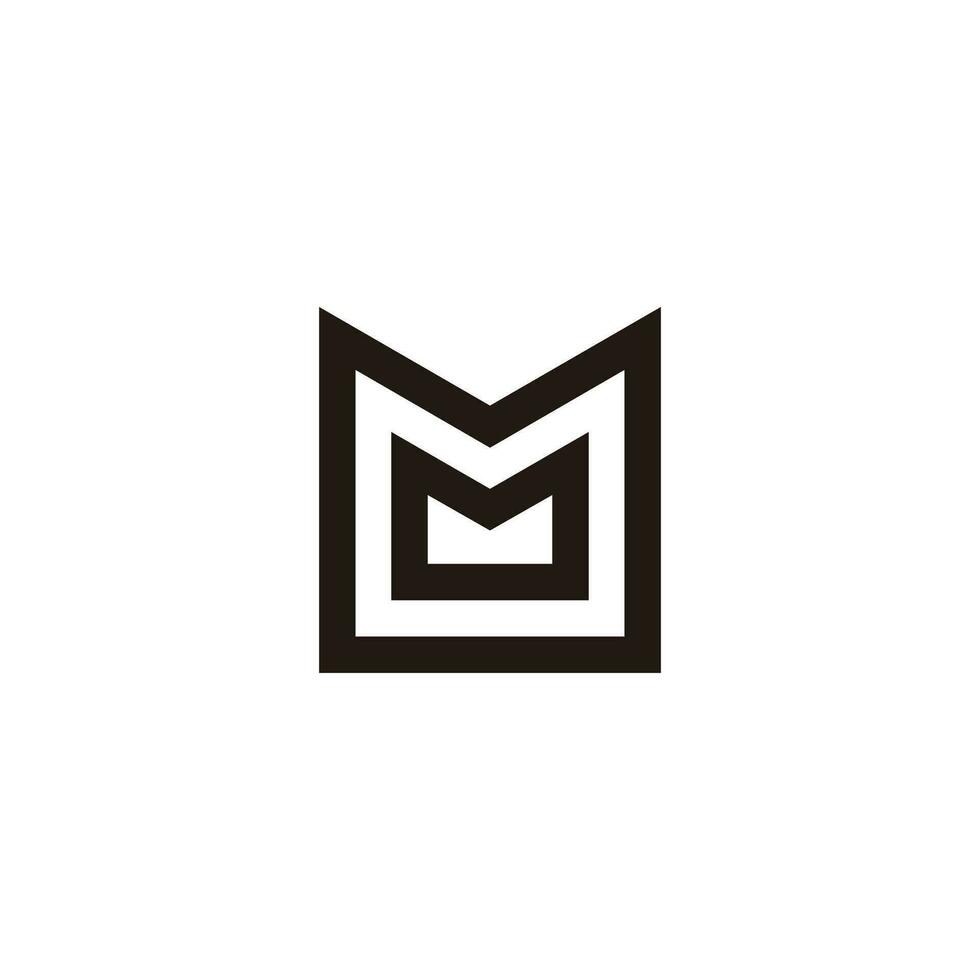 carta milímetros listras geométrico linha logotipo vetor