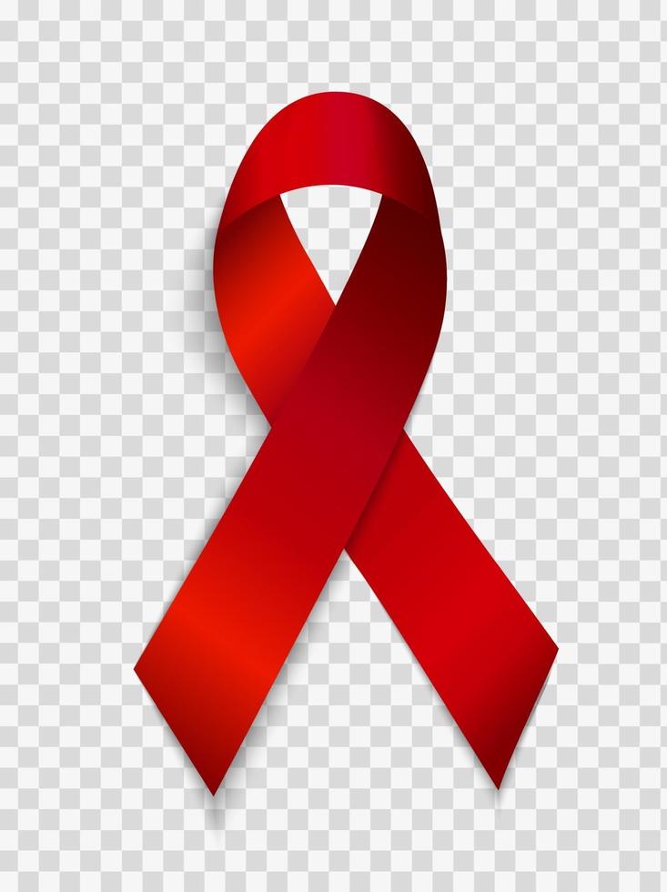 fundo do dia mundial da aids de 1 de dezembro. sinal de fita vermelha vetor