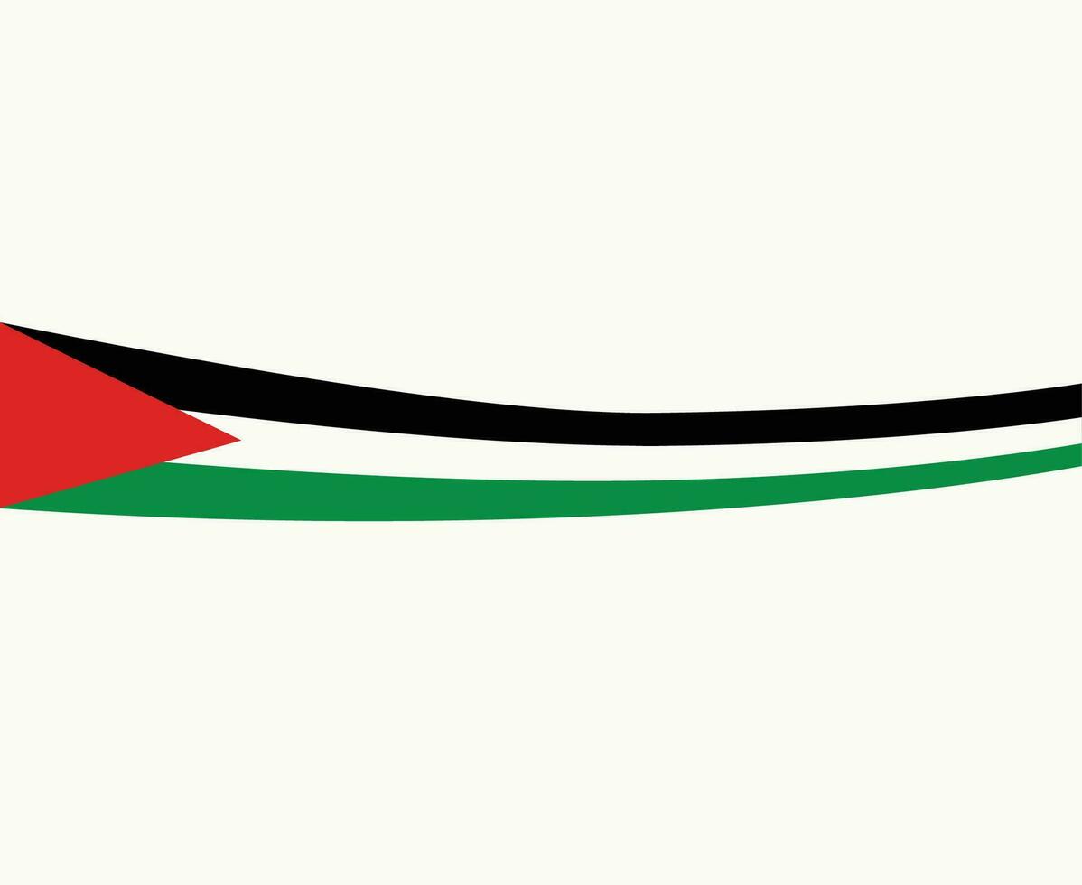 Palestina fita bandeira emblema meio leste país ícone vetor ilustração abstrato Projeto elemento