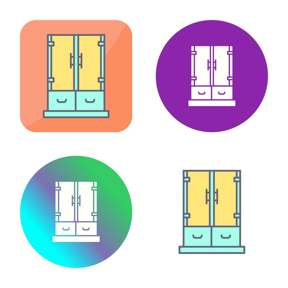 ícone de vetor de gaveta de armário