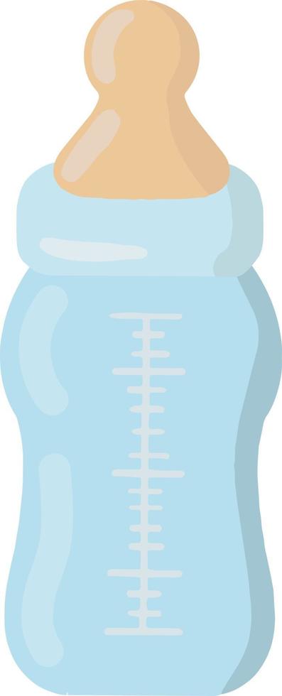 mamadeira azul para ilustração vetorial de leite isolado vetor