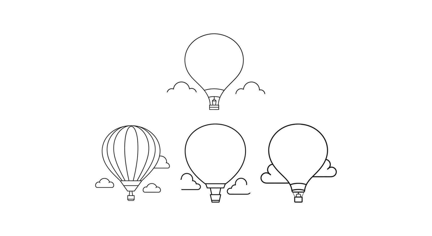 mosca Alto com esses encantador quente ar balão vetor gráficos uma mundo do imaginação.