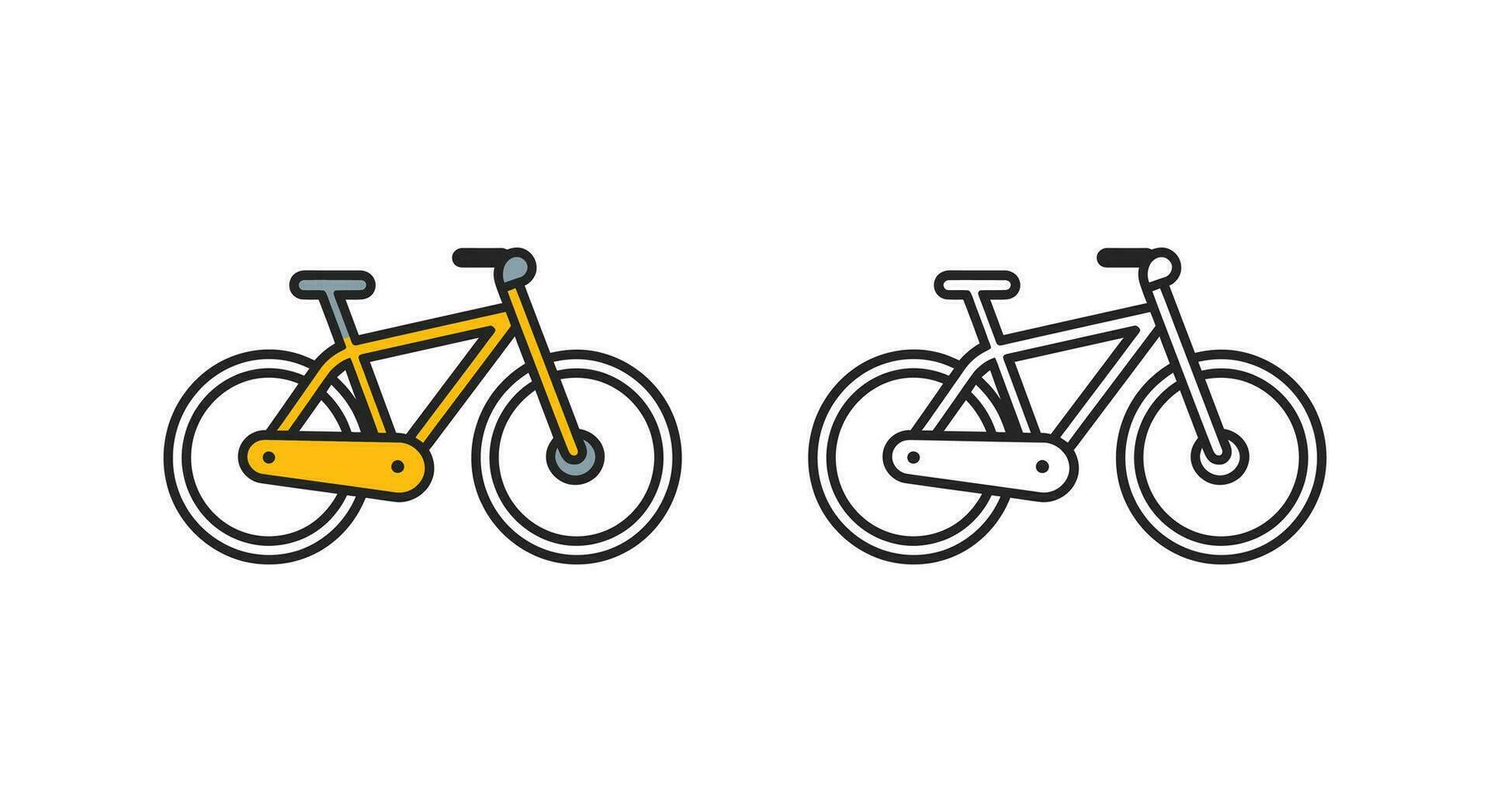 descobrir a alegria do ciclismo com bicicleta vetor elementos para seu arte.