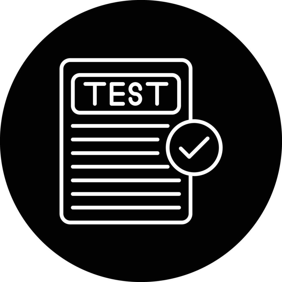 ícone de vetor de teste