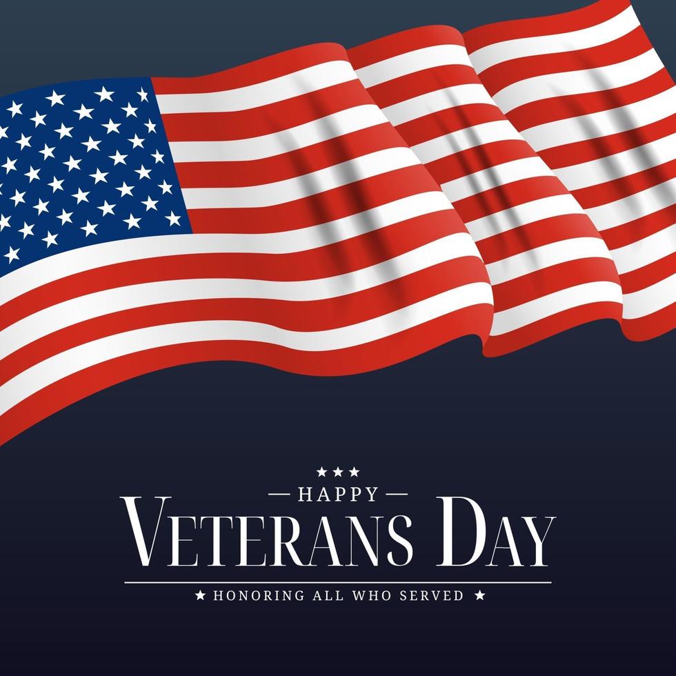 cartaz do dia dos veteranos dos EUA. ilustração vetorial vetor