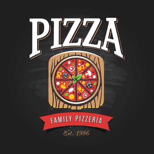 Modelo de logotipo de pizzaria vetor